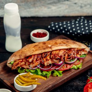 tendir doner with chicken on the table