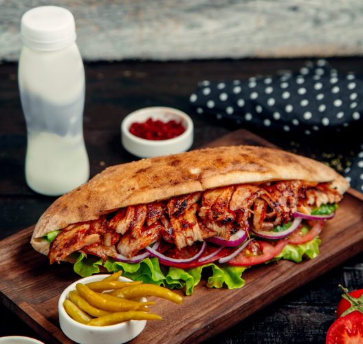 tendir doner with chicken on the table